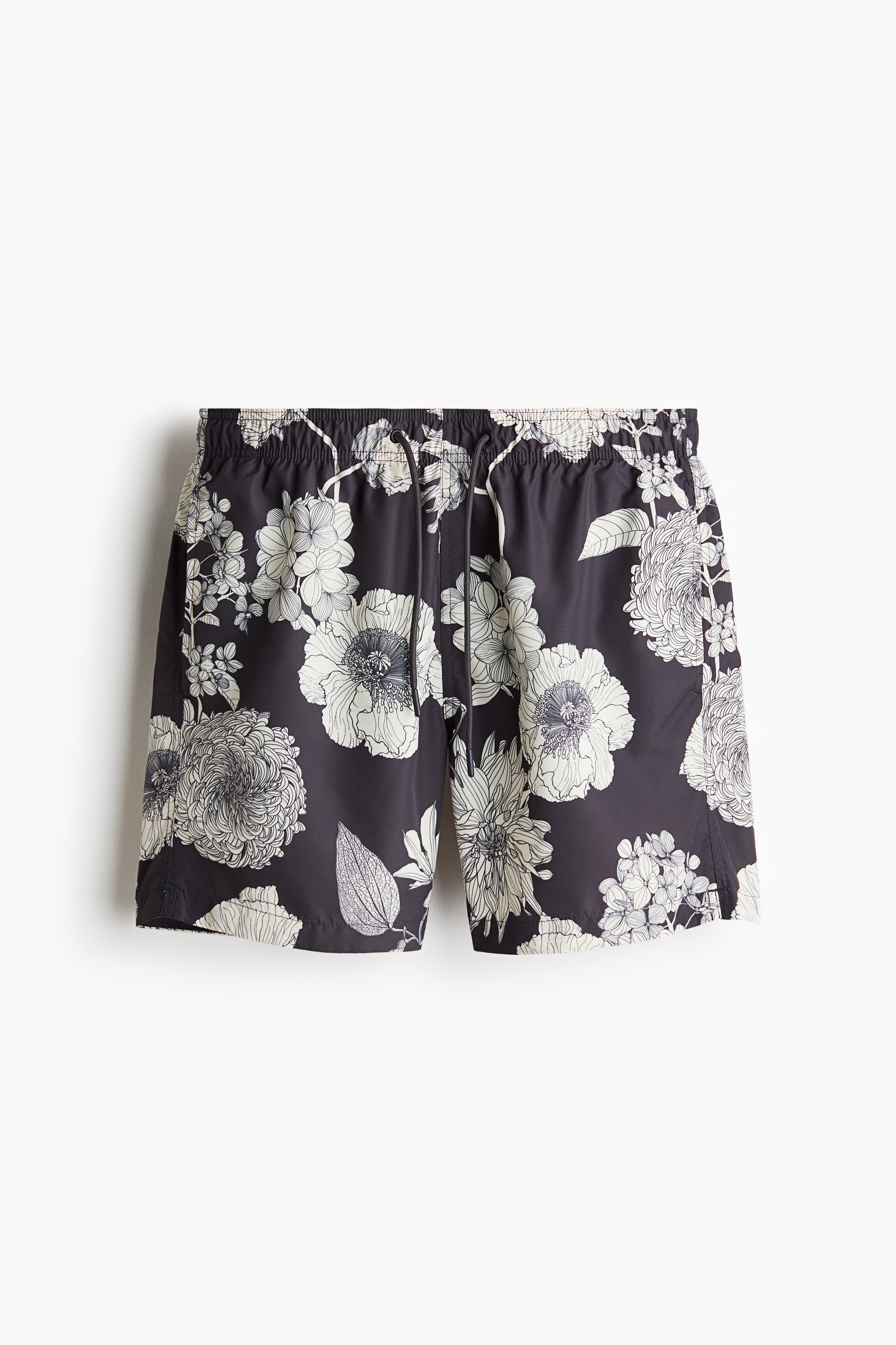Patterned swim shorts - Dark gray/floral/White/patterned/Navy blue/patterned/Cream/floral/Brown/patterned/Black/patterned/Dark brown/patterned