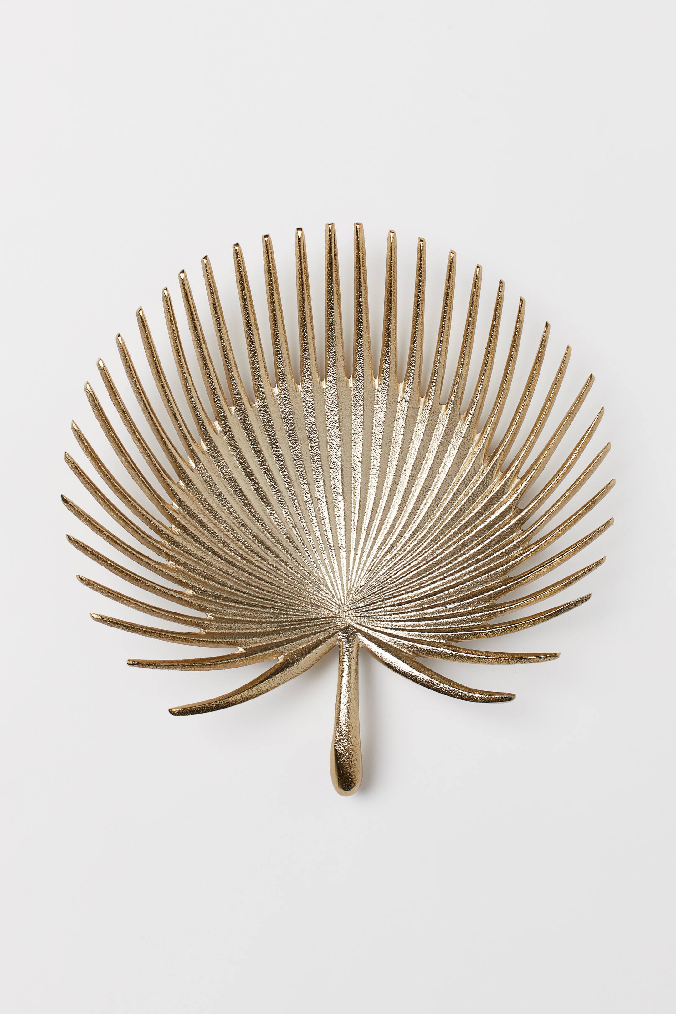 Agrandir l'image: Plat en forme de feuille - Doré - HOME | H&M BE 1