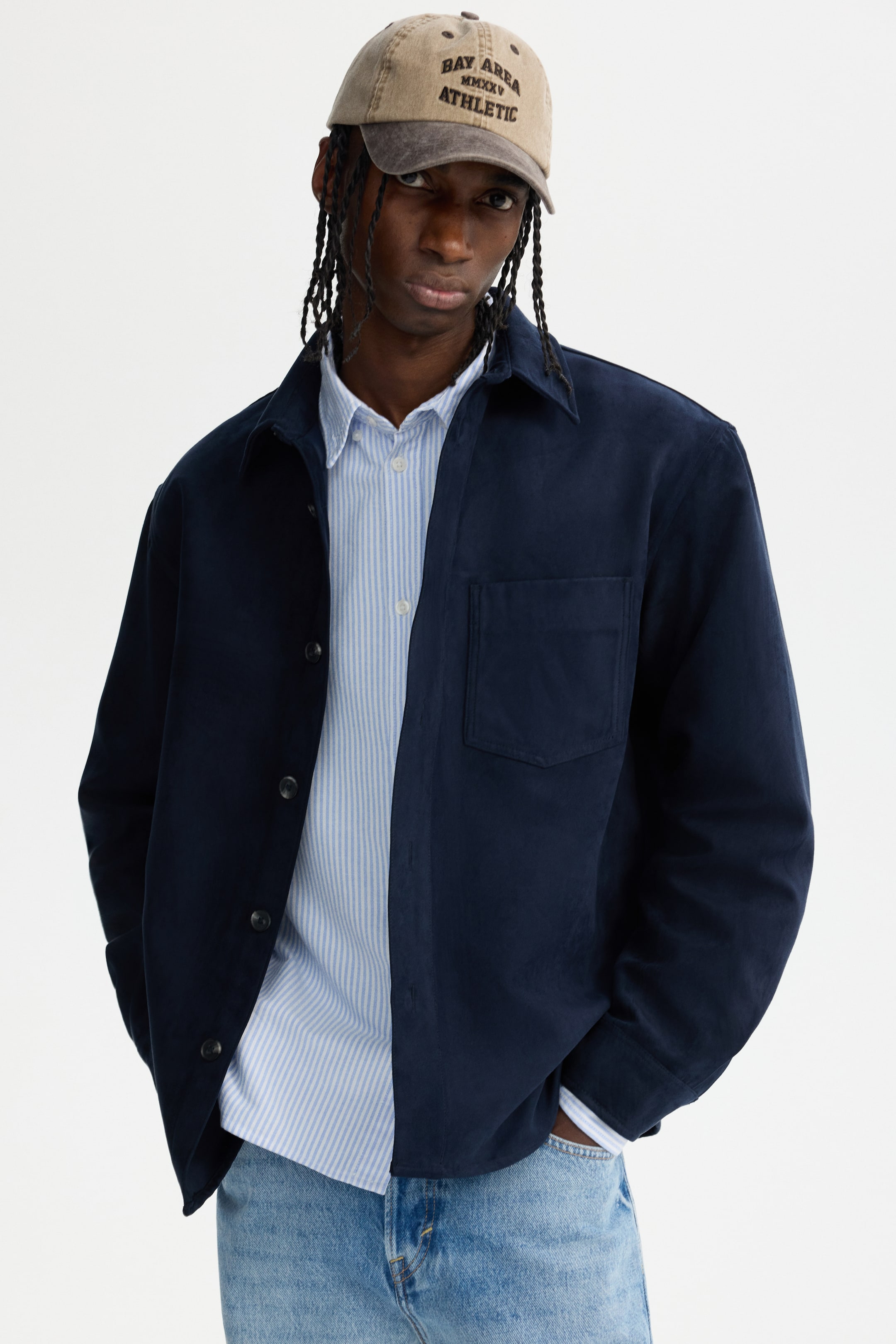 拡大画像を表示: オーバーシャツ - ダークブルー - Men | H&M JP 2