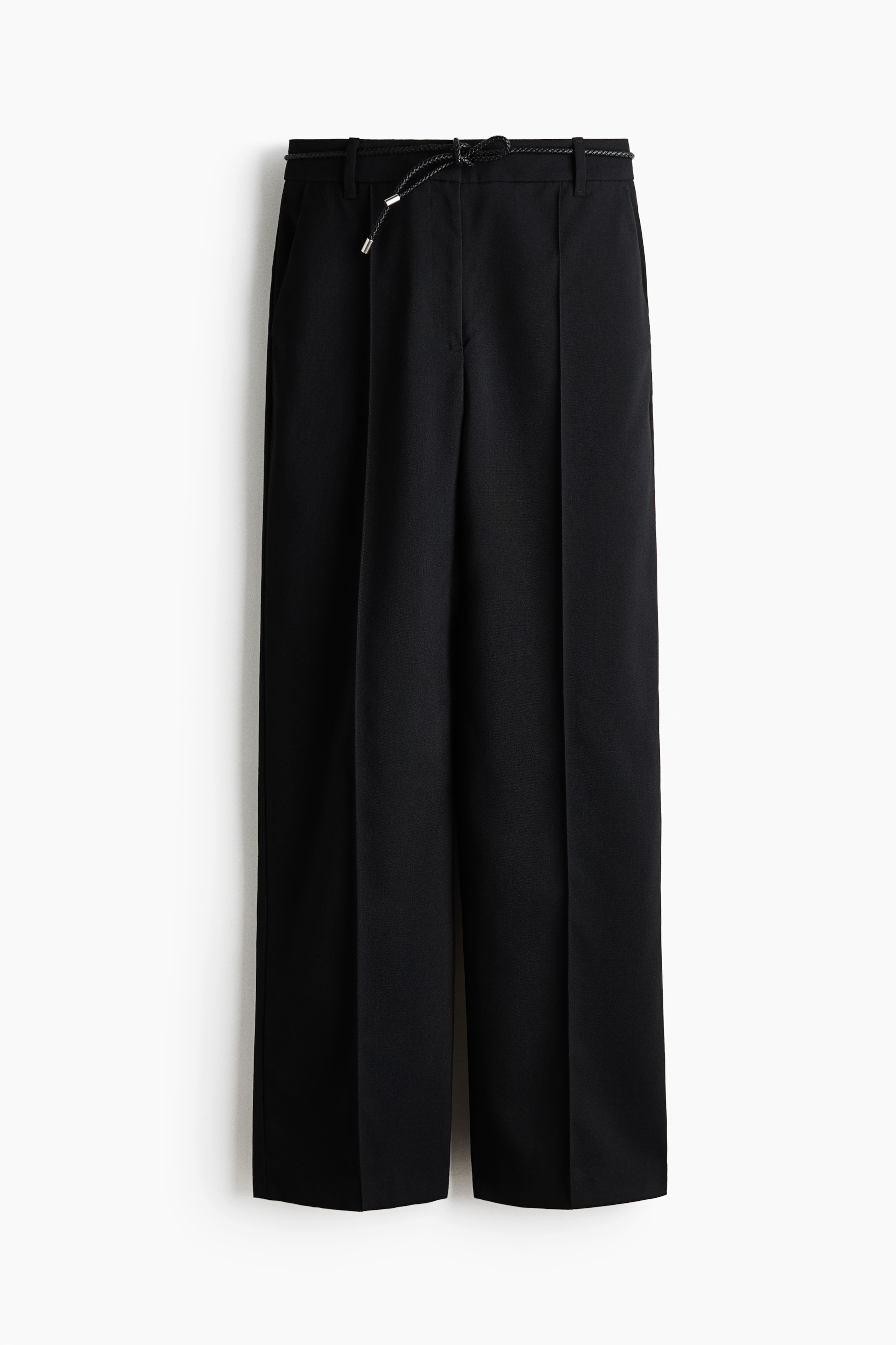 Straight-Leg Pants with Belt