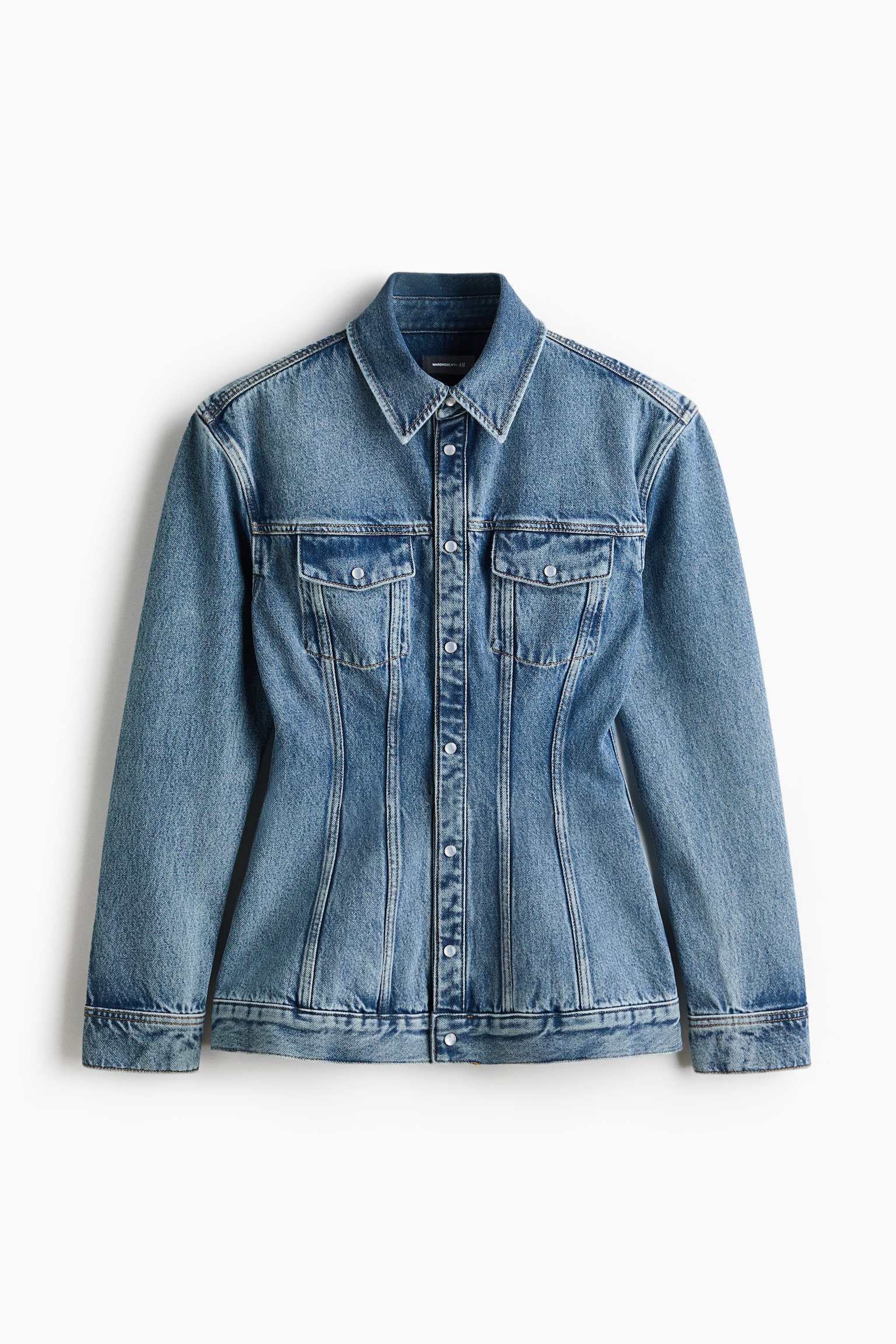 Giacca a clessidra in denim - Blu denim chiaro - 1