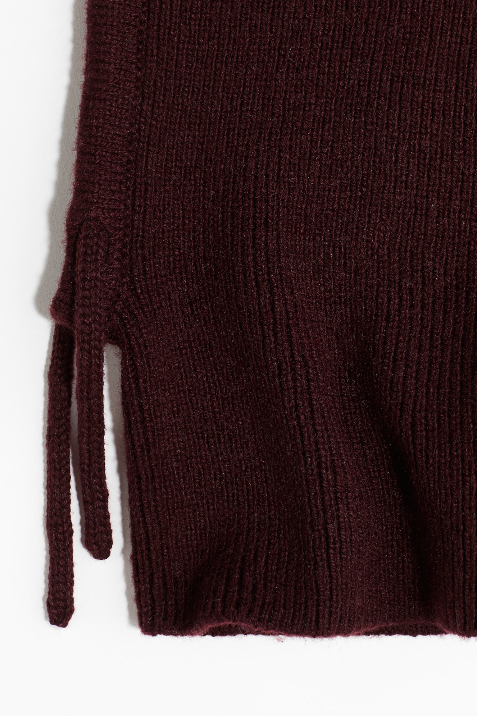 Kominiarka w prążki - Burgundowy/Kremowy/Szarobeżowy melanż - 2