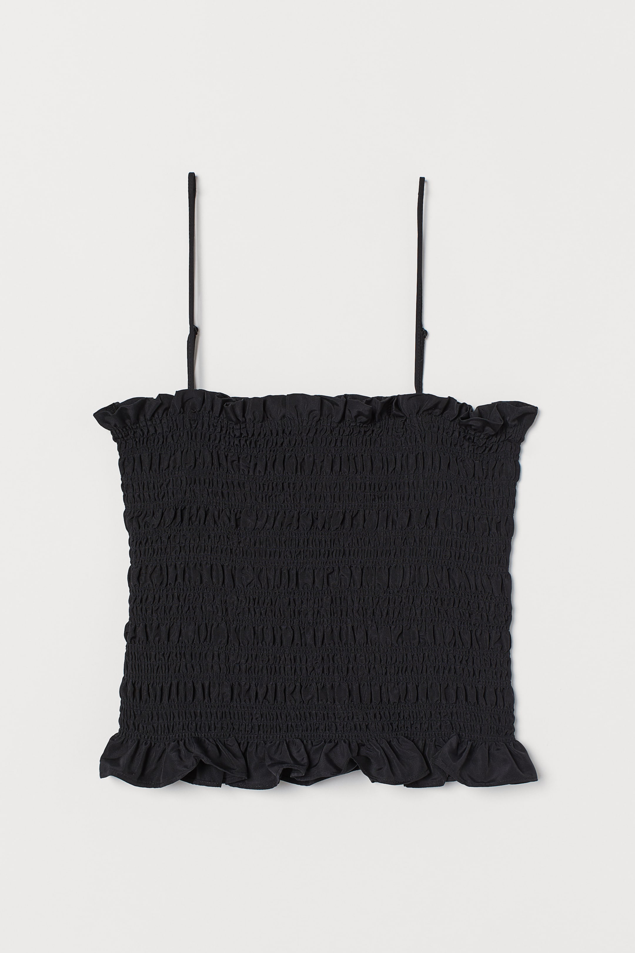 View larger image: Smocked Top - Black - Ladies | H&M US 1