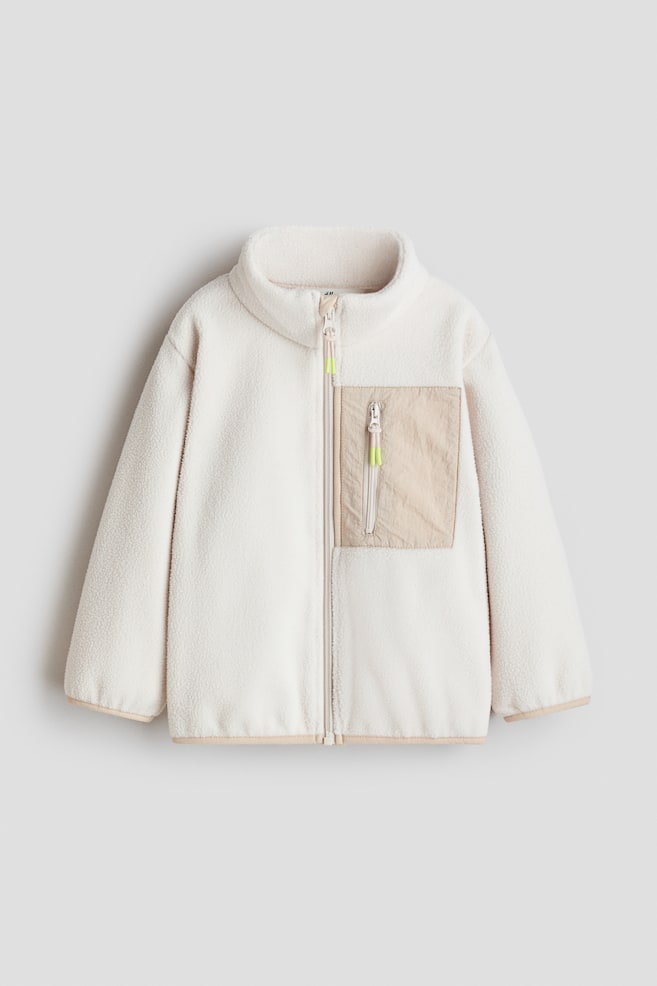 Fleece jacket - Cream/Pink/Navy blue - 1