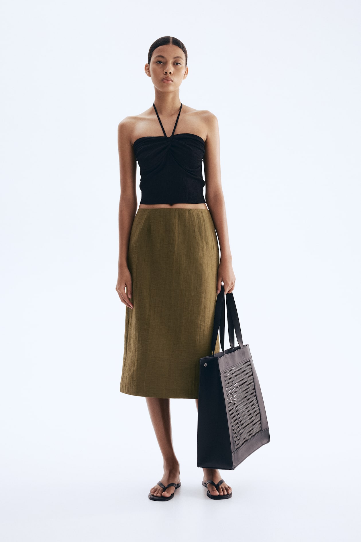 Crinkled Pencil Skirt - image 4