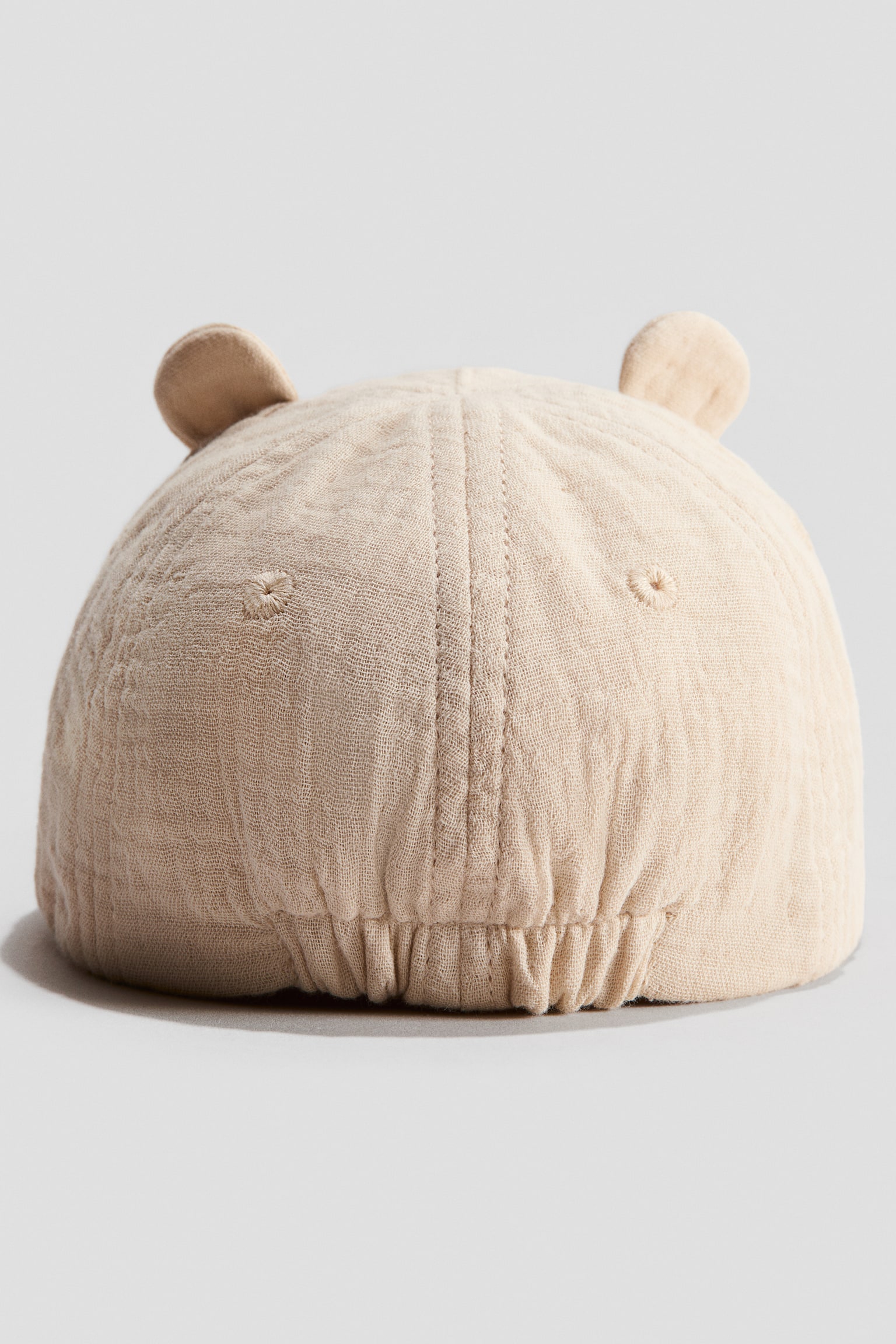 Soft-peak muslin cap - Light beige/Bear - 2