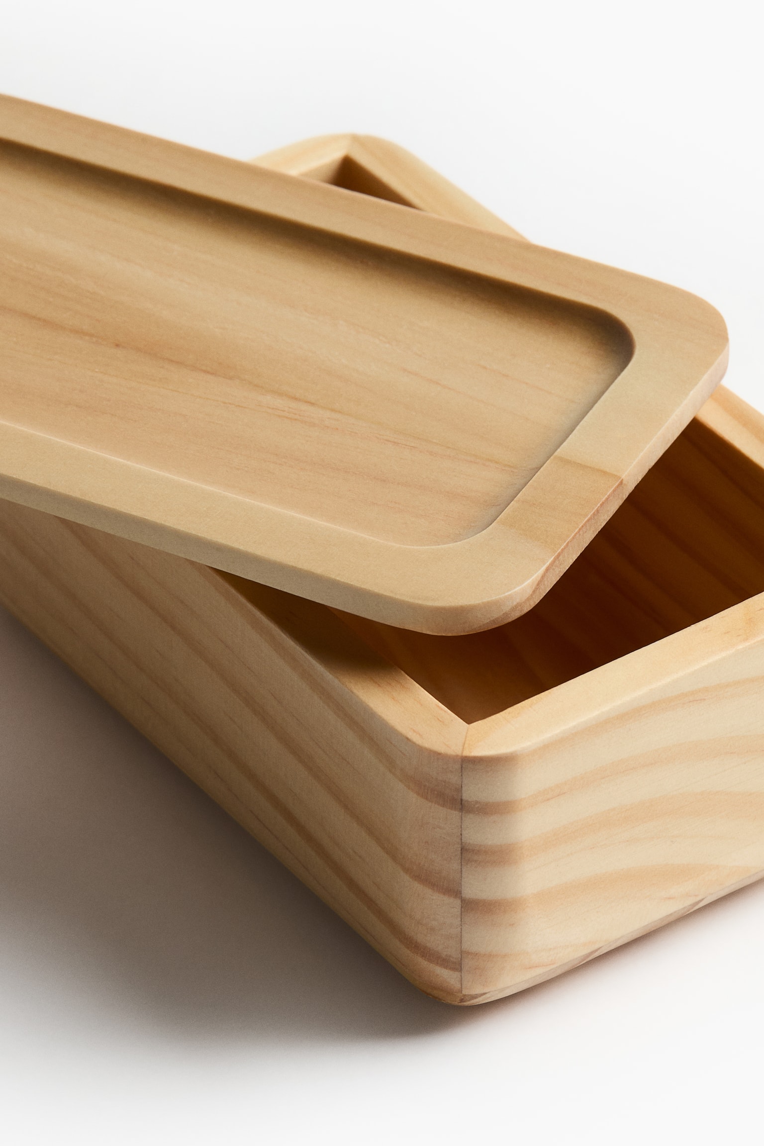 Small wooden organiser box - Beige - 4