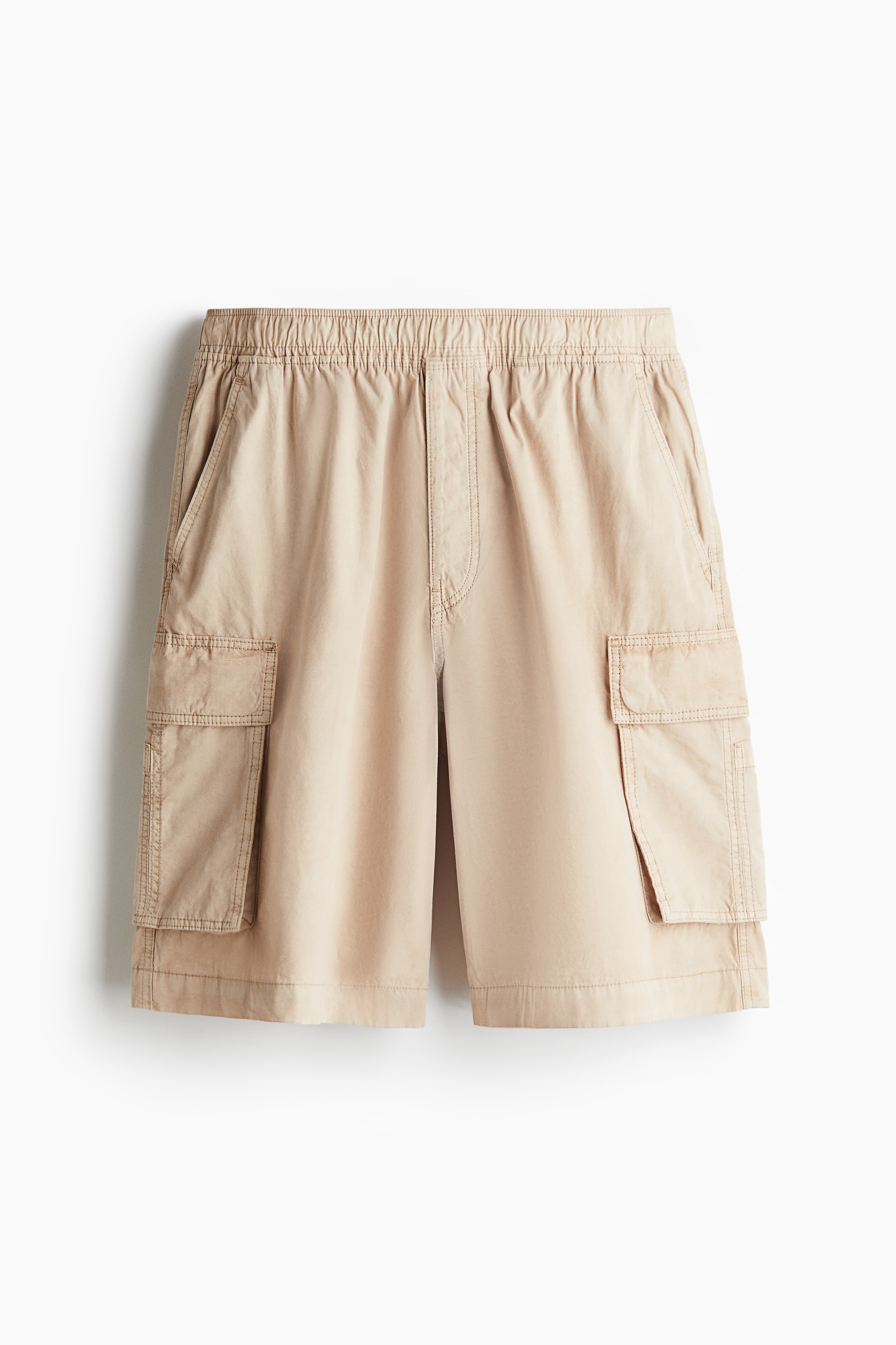 Loose Fit Cargo shorts - Beige/Black