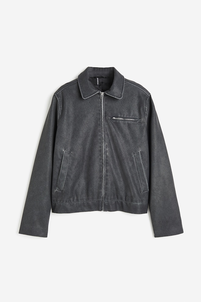 Coated jacket - Dark grey/Dark brown - 2