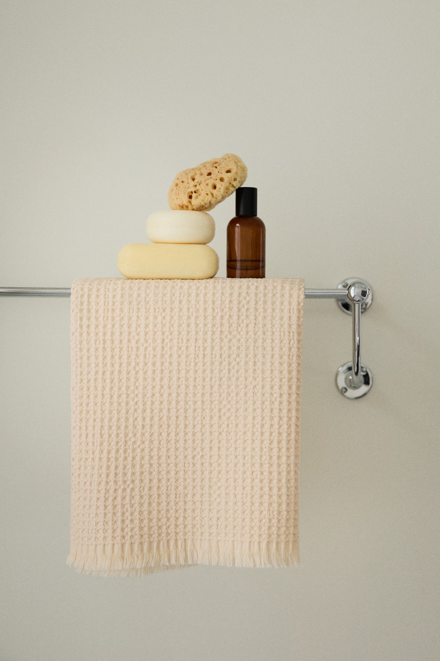 Waffled hand towel - Light yellow/Dark beige/White/Powder pink - 2