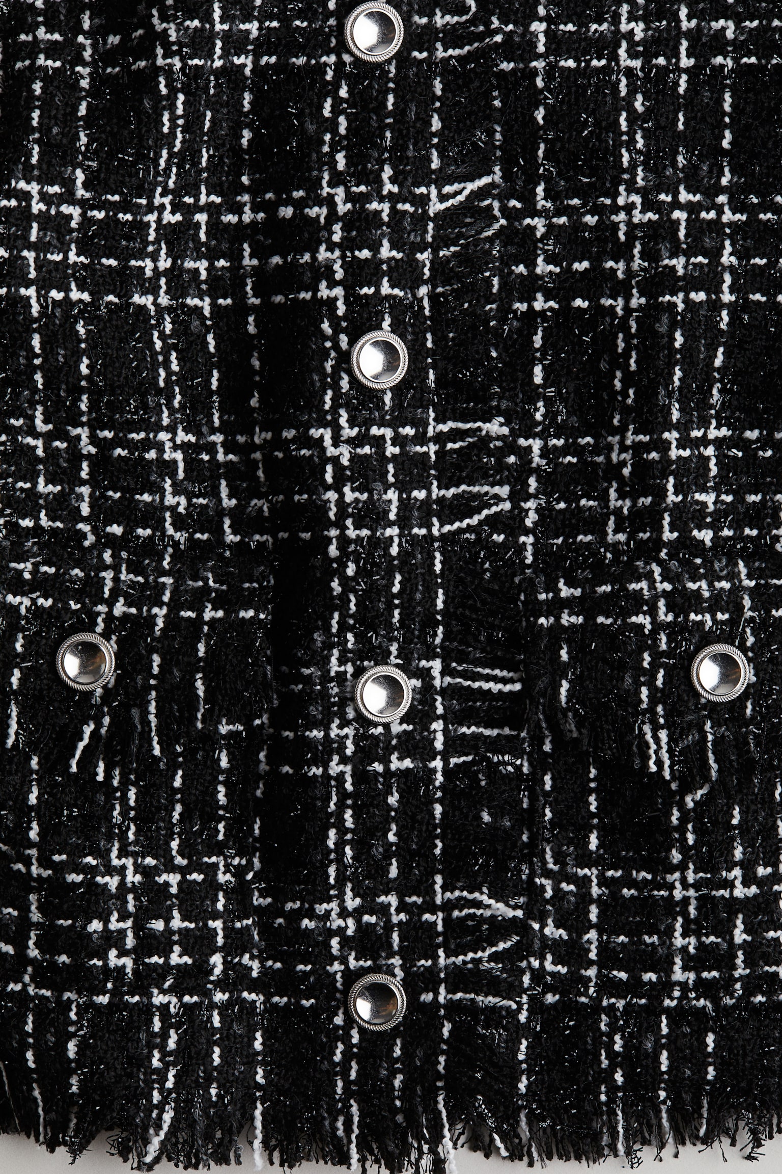 Bouclé jacket - Black/Checked - 2