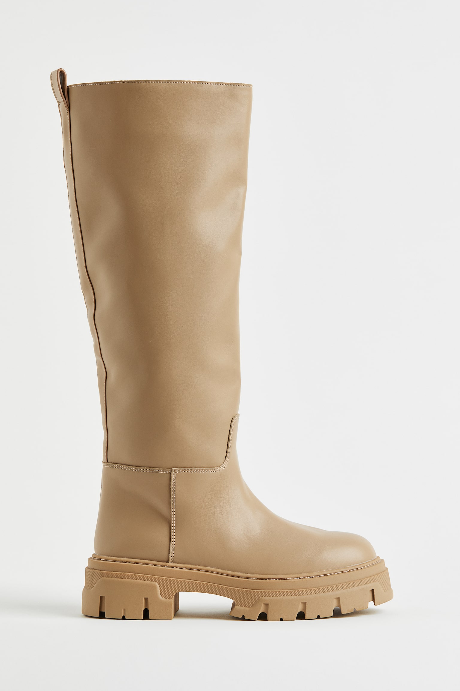 Knee-high boots - Beige/White/Light beige/Black - 1