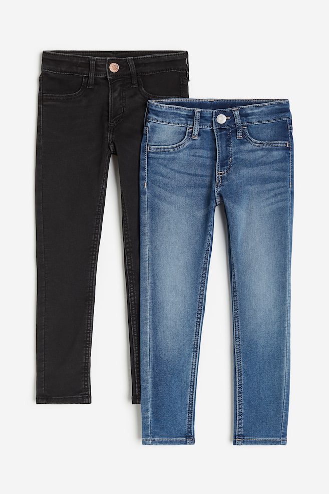 2-Pack Super Soft Skinny Fit Jeans - Denimblau/Schwarz/Denimblau/Helles Denimblau - 1