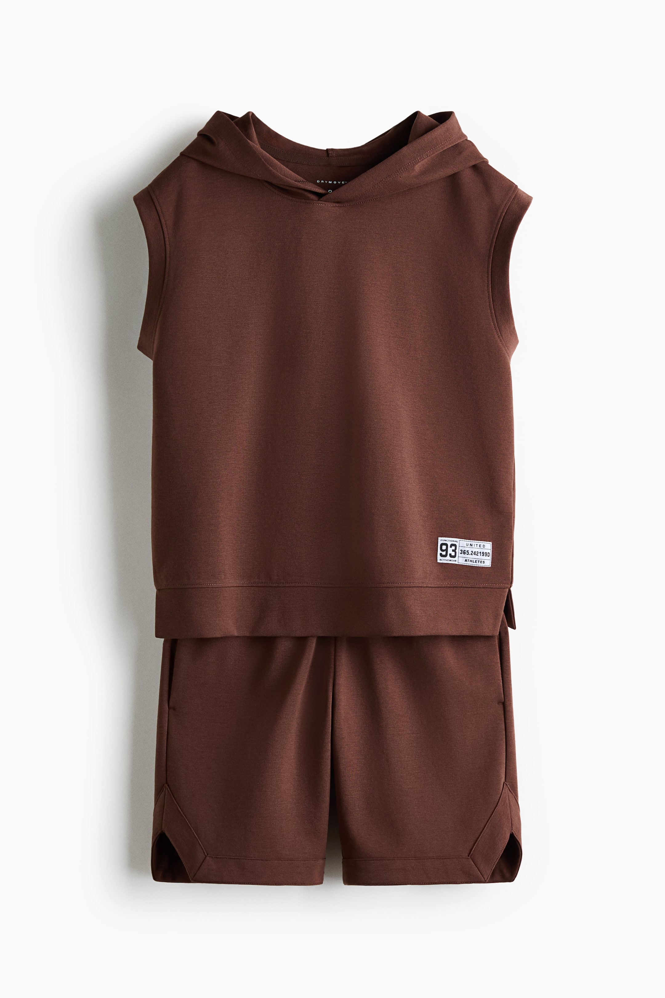 Sleeveless Sports Hoodie and Shorts with DryMove™