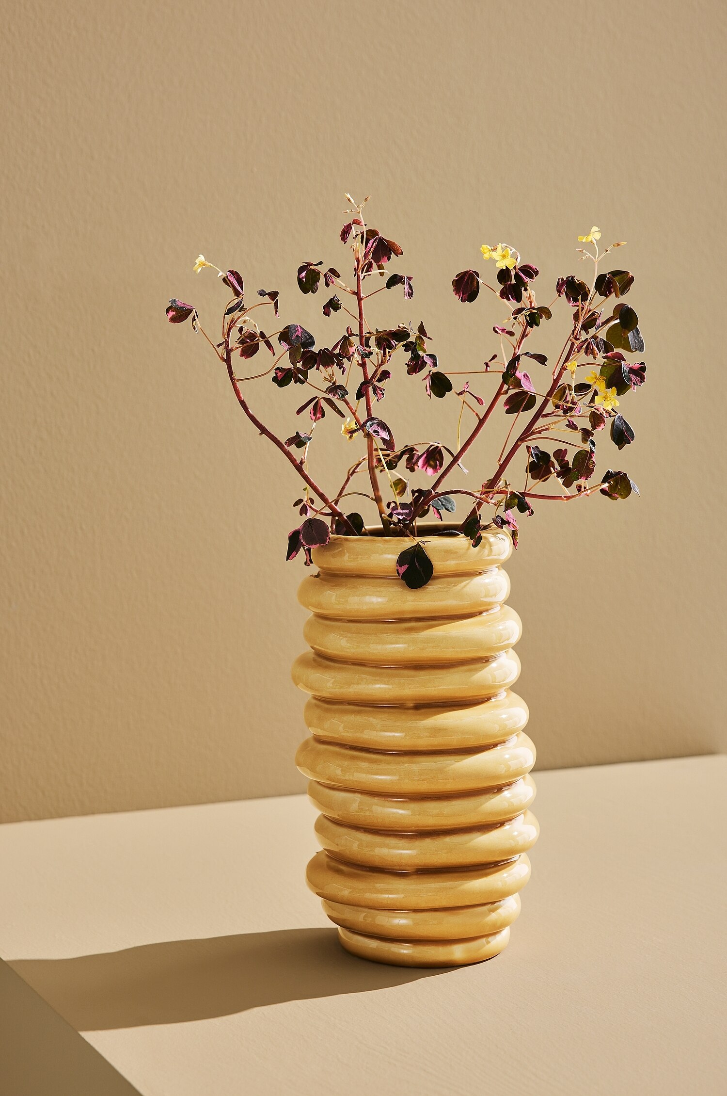 Beth Vase - Skinnende Abrikos/Krom