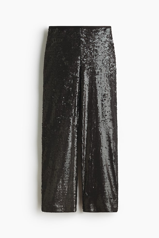 Sequined trousers - Black/Dark brown/Light mole - 1