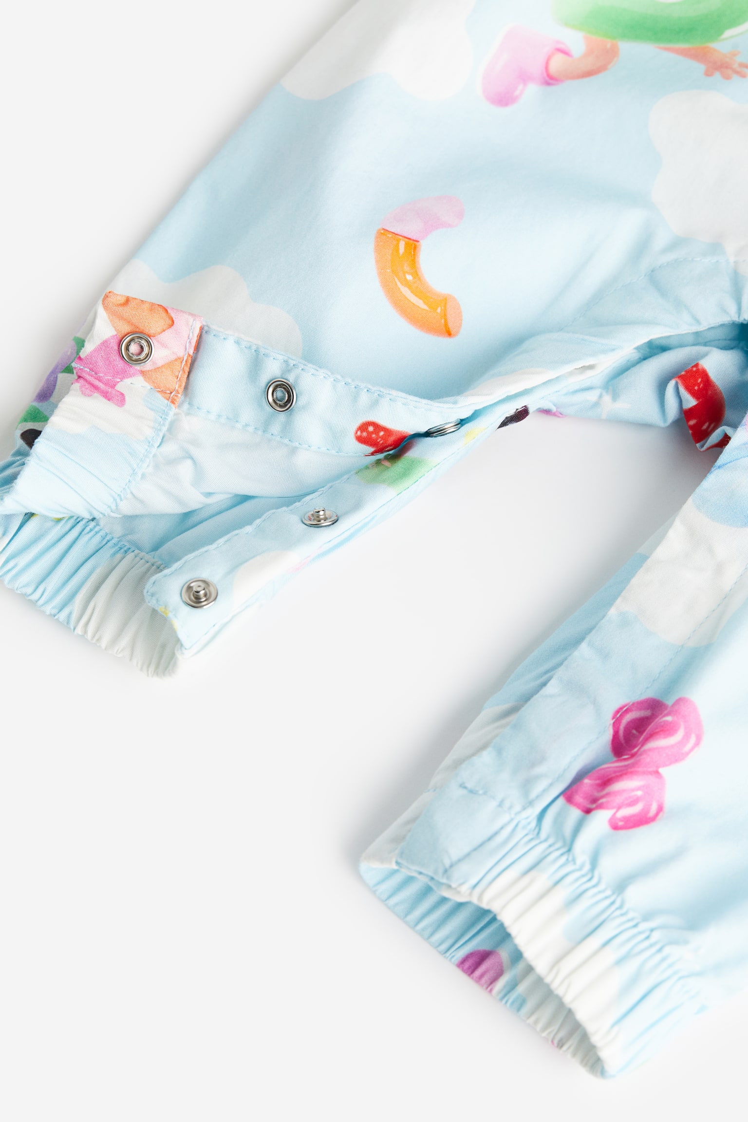 Printed Romper Suit - Light blue/clouds - 2