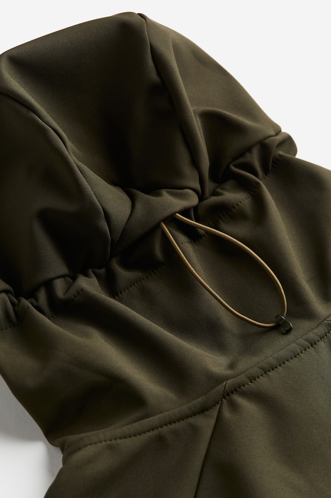 Water-repellent softshell jacket - Dark khaki green/Black/Navy blue - 10