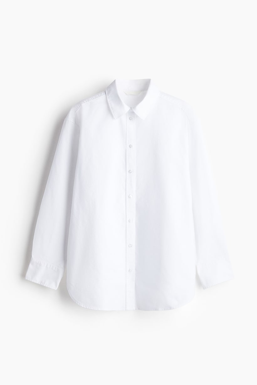 Camisa Blanca Camiseta Oversize Mujer H&m H&m Chile Ropa