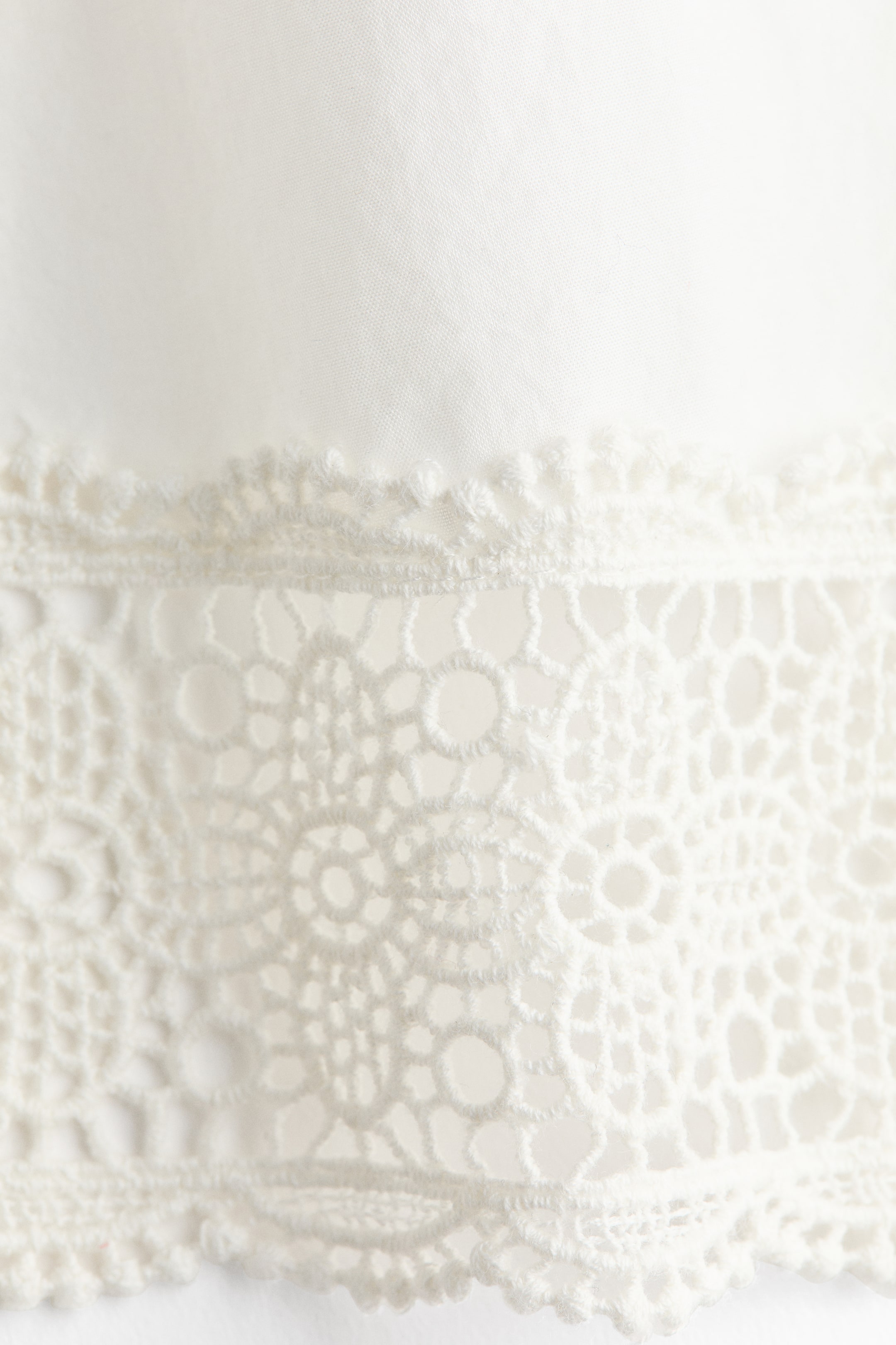 Lace-Trimmed One-Shoulder Top
