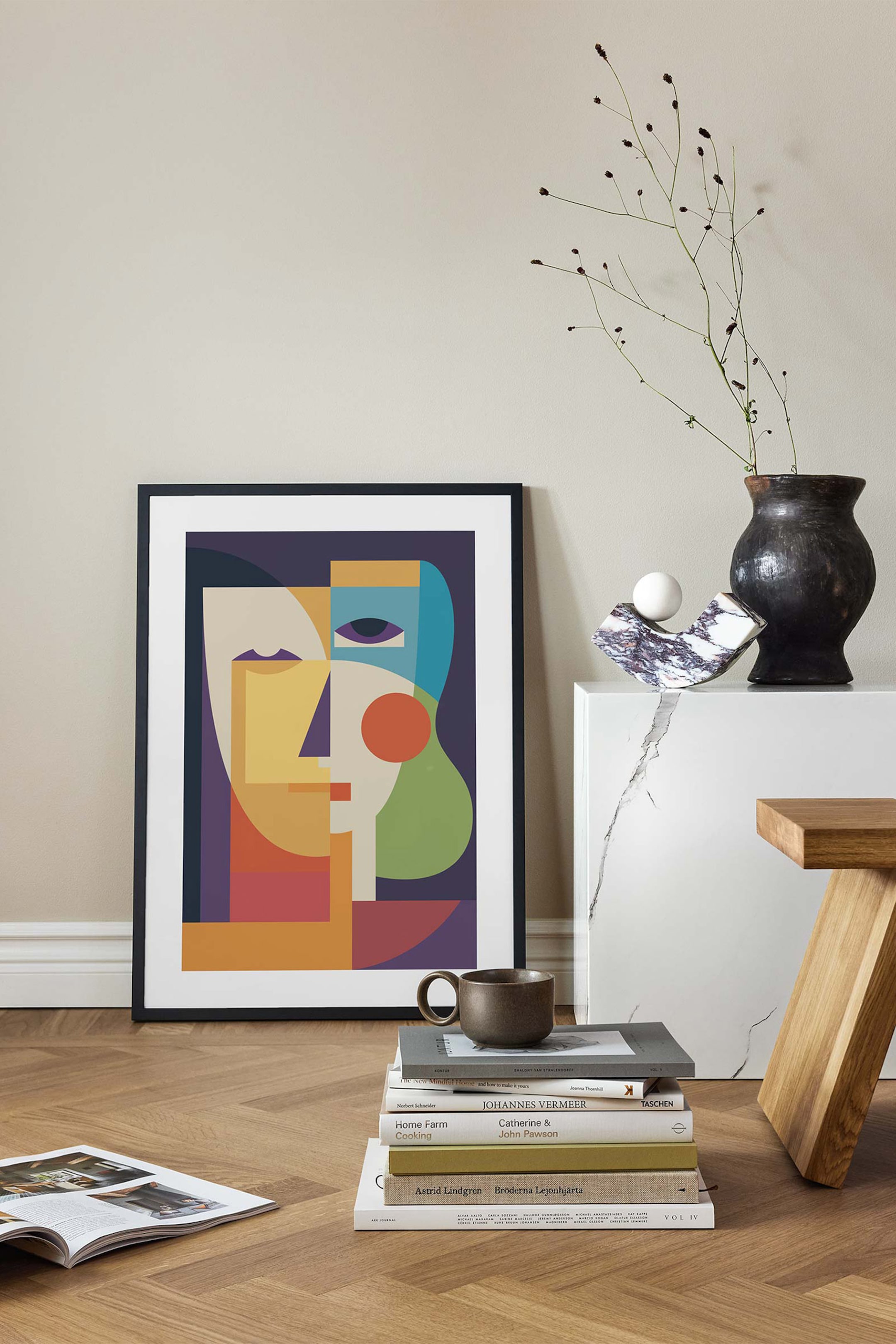 Visa större bild: Aspects Of A Woman No.1 Poster - Blå/gul/röd/beige - Postery - Home All | H&M SE 1