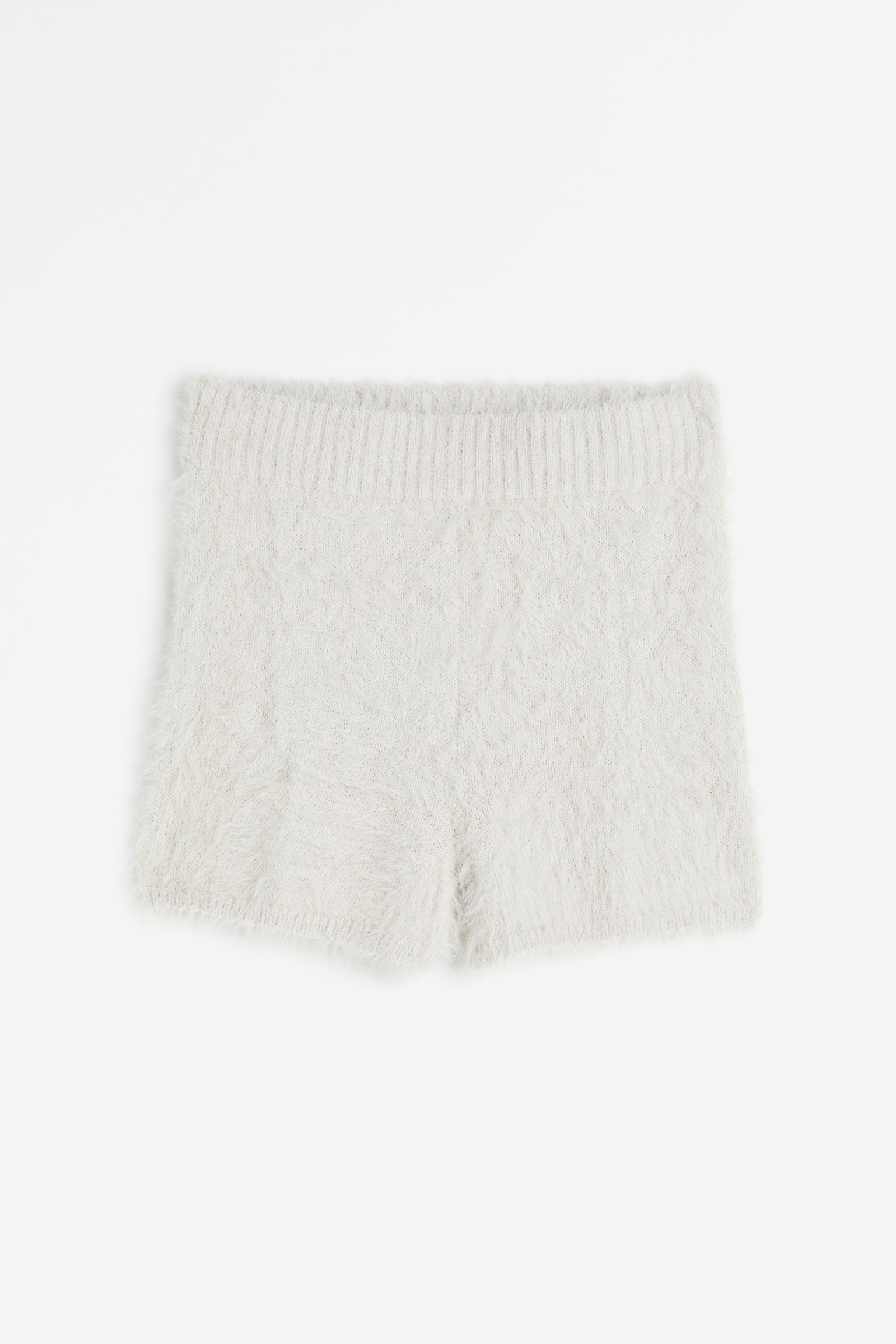 Fluffy shorts - Light grey - 1