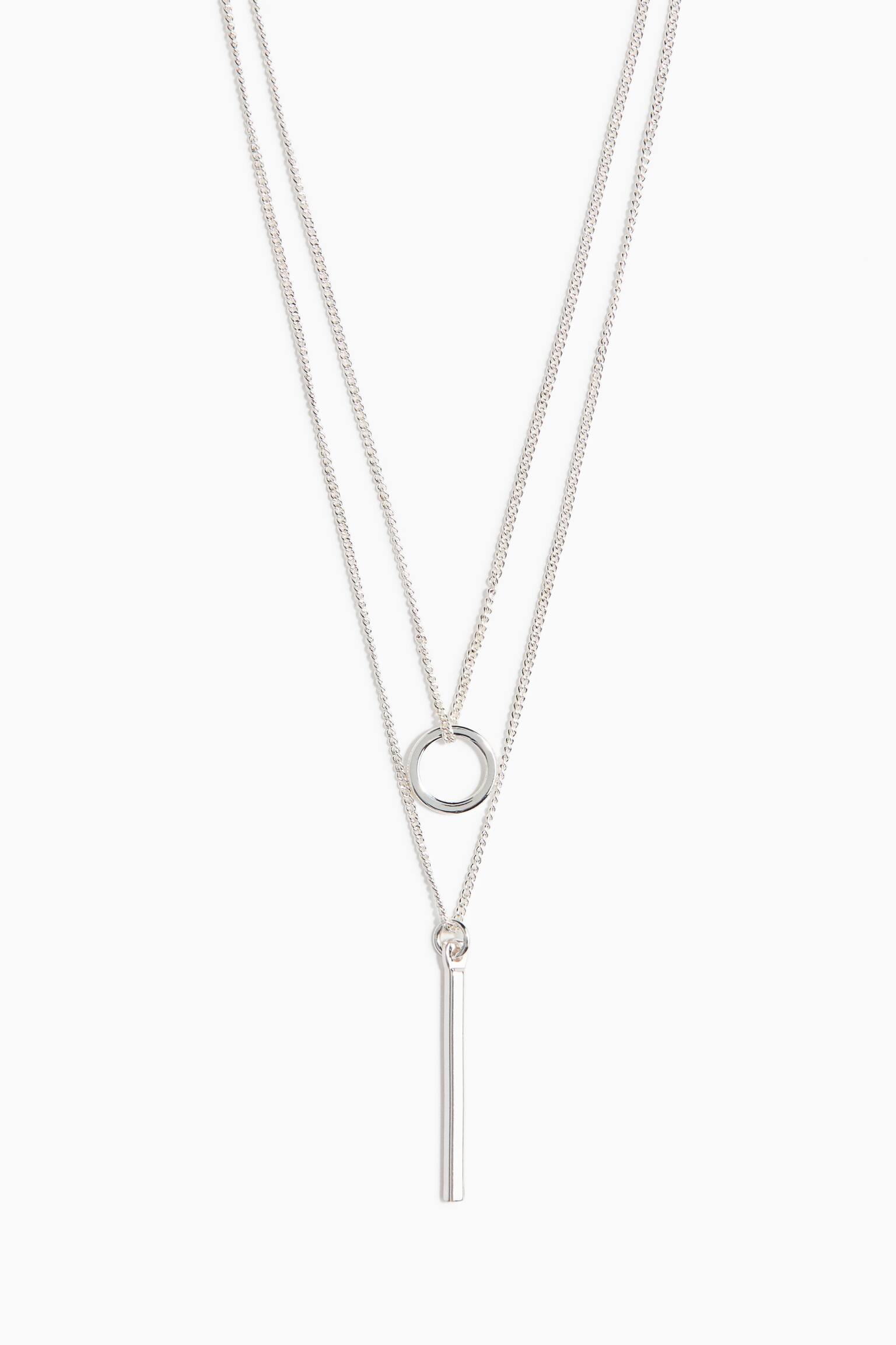 שרשרת שתי שכבות - כסוף - 3