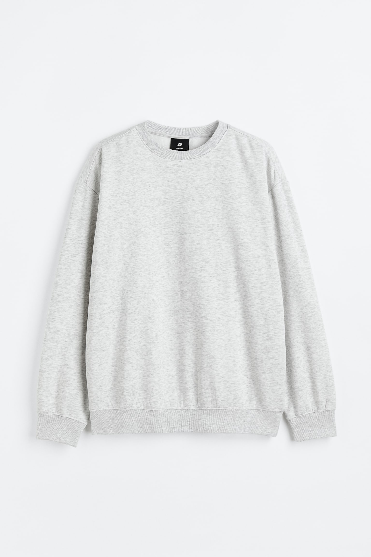 Loose Fit Sweatshirt - Light grey marl/Black/Burgundy/Dark green/Light grey marl/Dark blue/Light beige/Pistachio green/Cream/Beige/Light grey/Black marl/White/Dusty pink/Greige/Dark brown/Sage green - 1