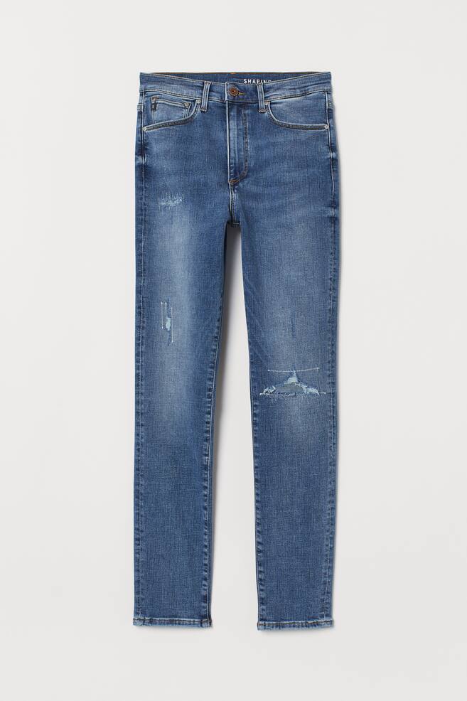 Shaping High Ankle Jeans - Denim blue/Trashed - 1