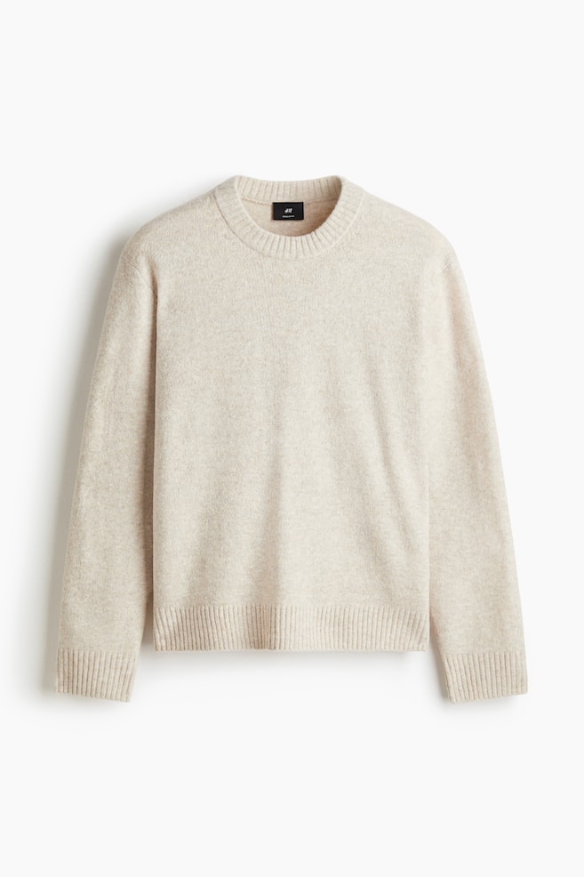 Regular Fit Brushed jumper - Beige marl - 1