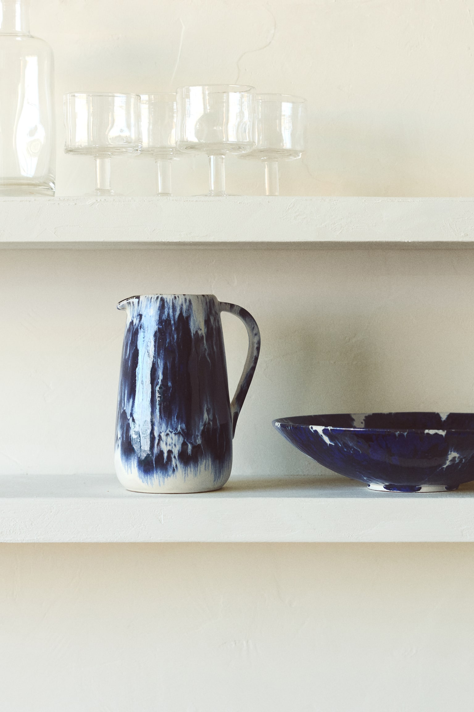 Terracotta jug - Dark blue - 2