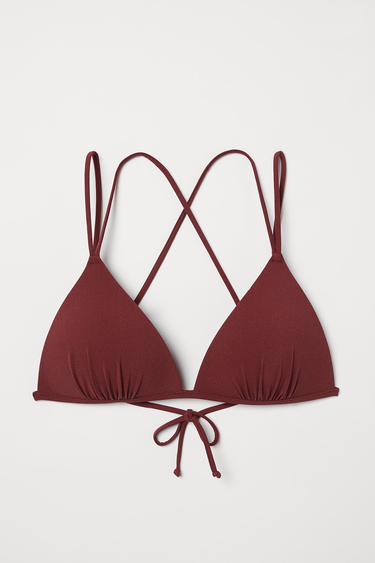Push-up triangle bikini top Burgundy Ladies H&M
