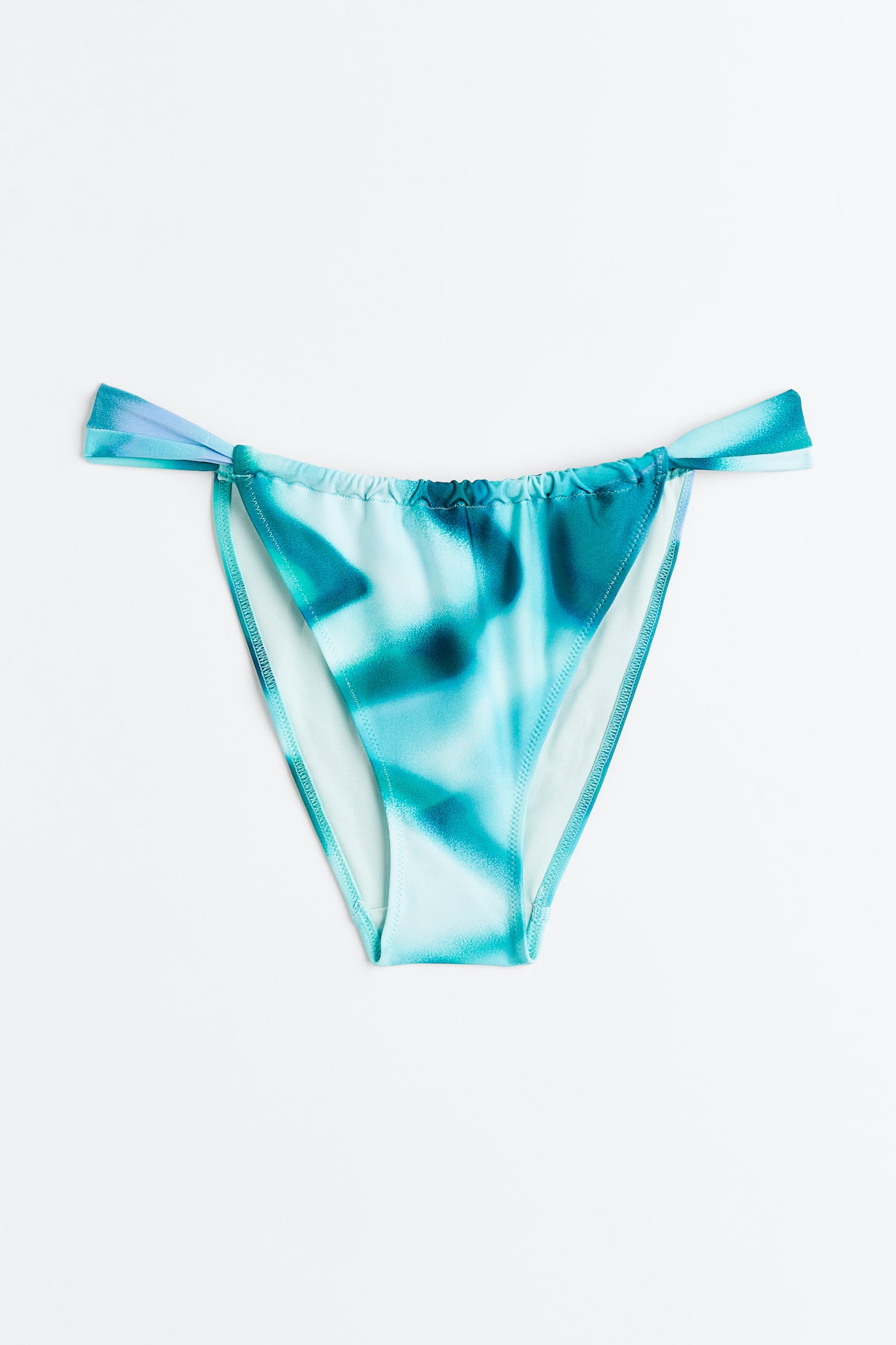 Tanga bikini bottoms - Turquoise/Patterned/Black - 1