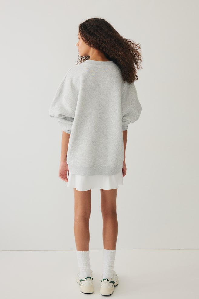 Sweat oversize avec encolure en V - Gris chiné/Tennis Equipe/Gris foncé/Long beach/Vert ancien/A.T.H.L - 6