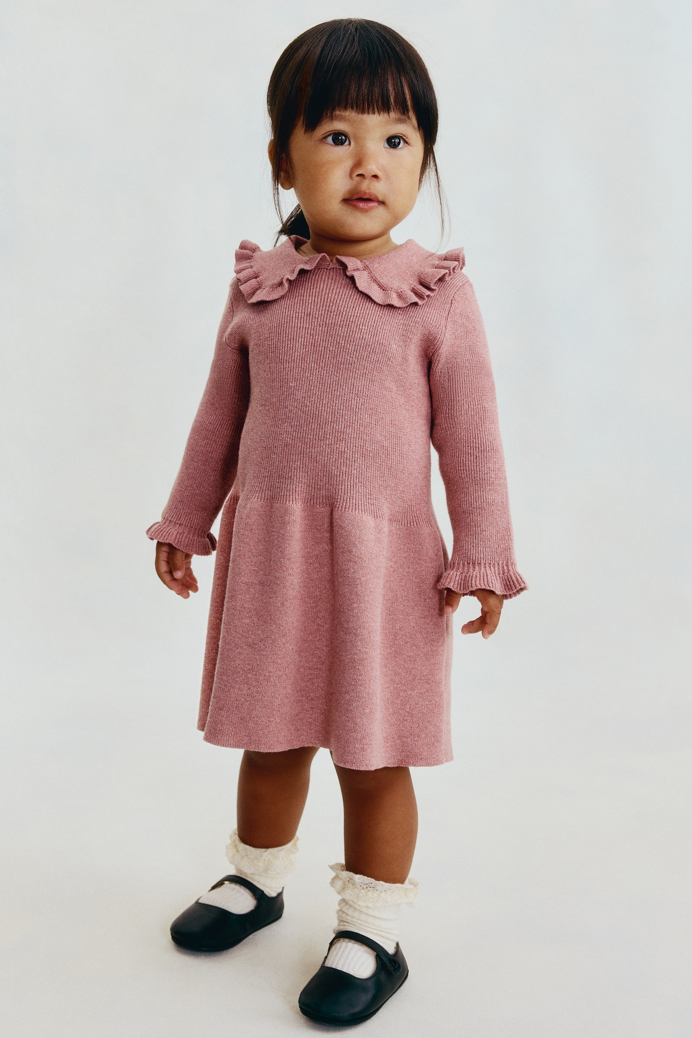 Cotton-Knit Dress - Dusty pink