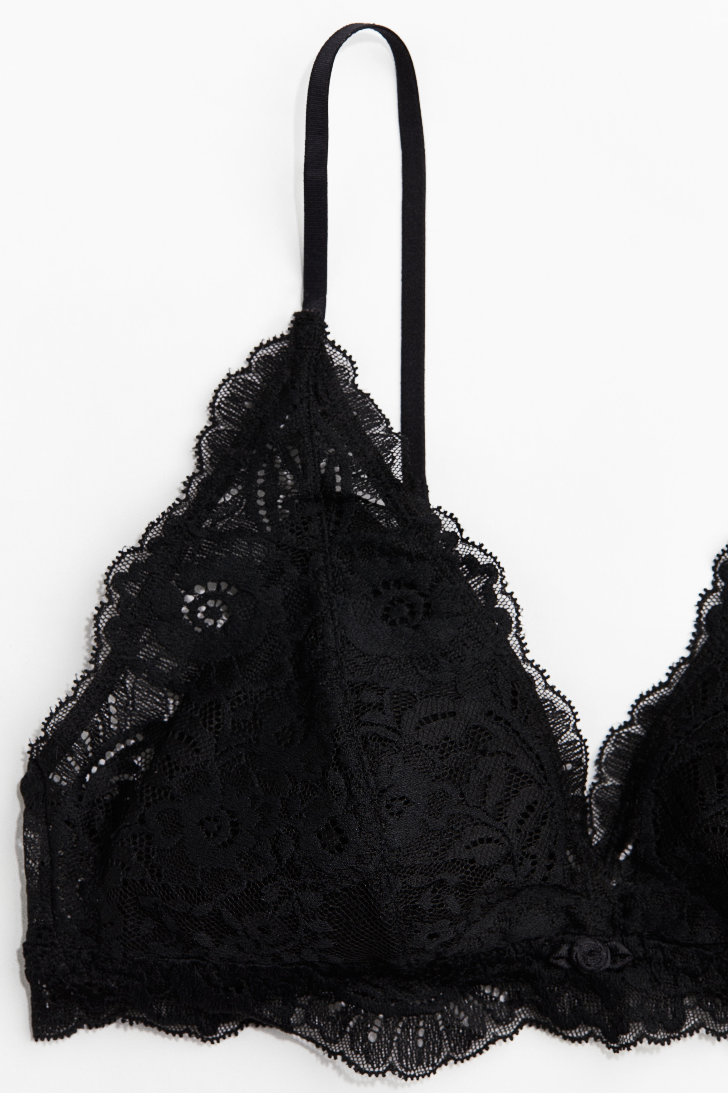 Padded soft lace bra