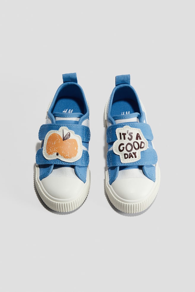 Cotton canvas trainers - Blue/It's a Good Day - 1