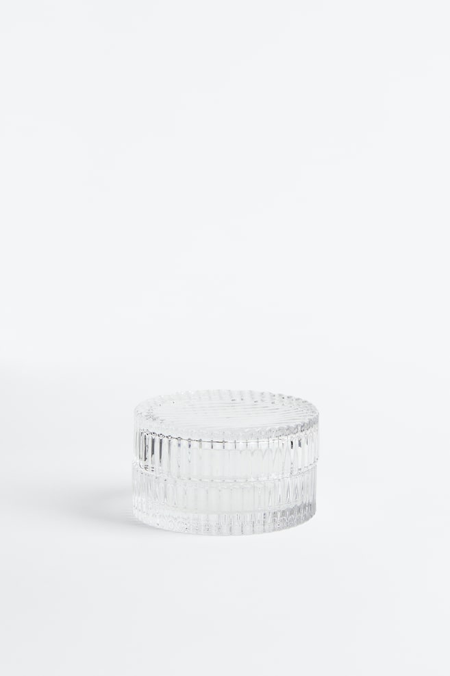 Boîte ronde en verre - Verre transparent - 1