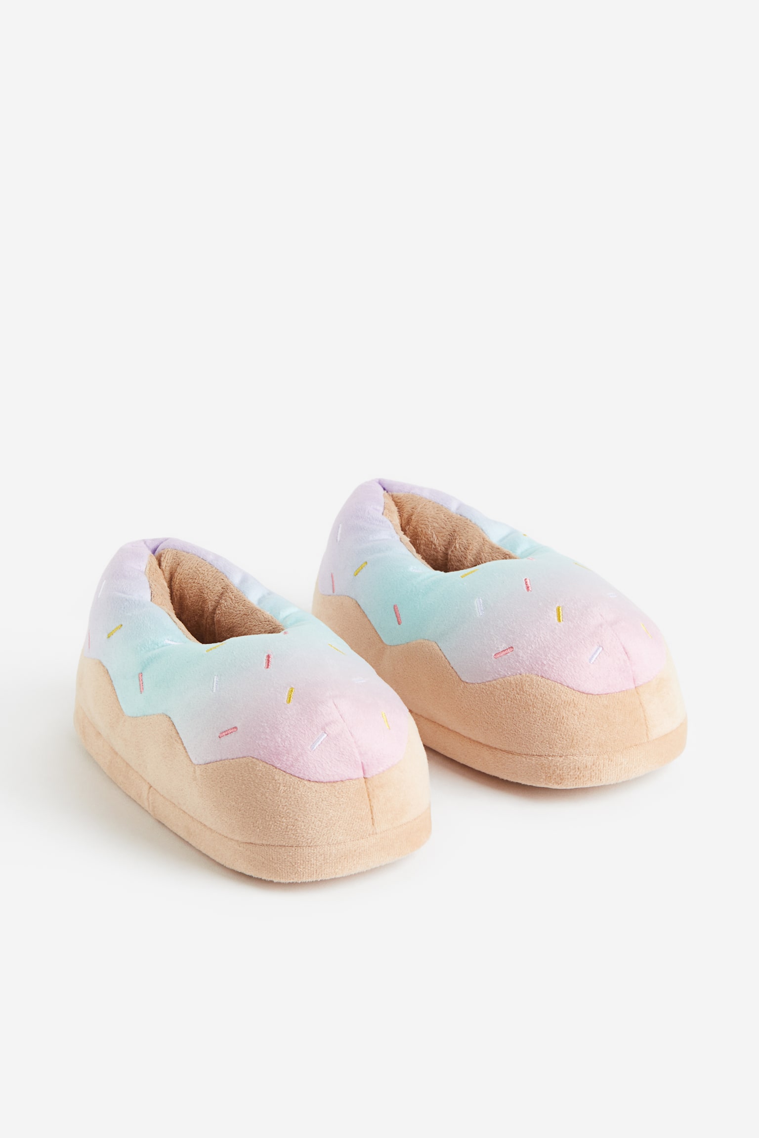 Soft velour slippers - Light beige/Doughnut/Light grey/Koala - 2