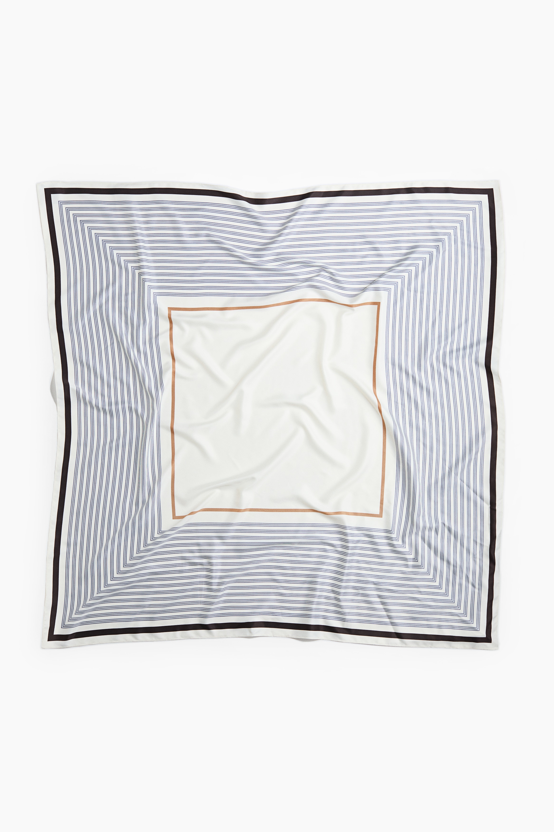 印花領巾 - Blue/Patterned/奶油色/框邊/海軍藍/結飾/亮藍色/條紋