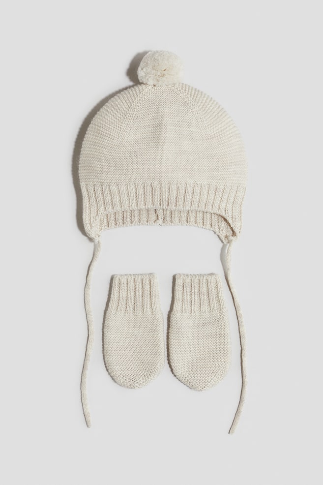 2-piece merino wool set - Light beige - 1