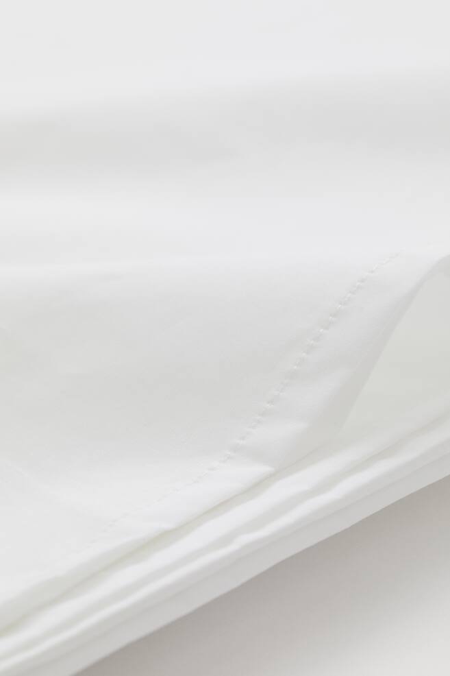 Cotton percale undersheet - White - 2