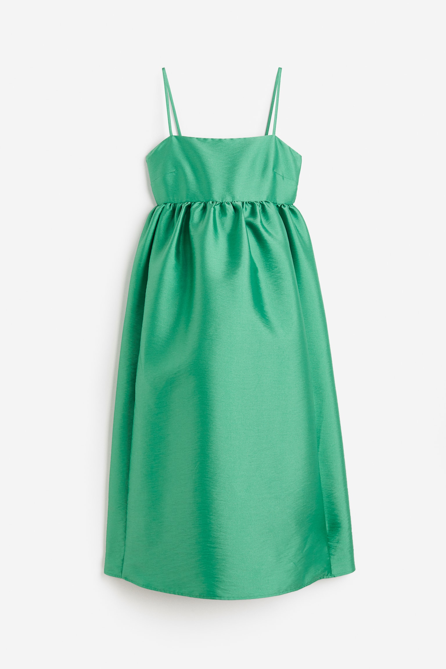 MAMA Flared Skirt Dress - Green/Cream - 1