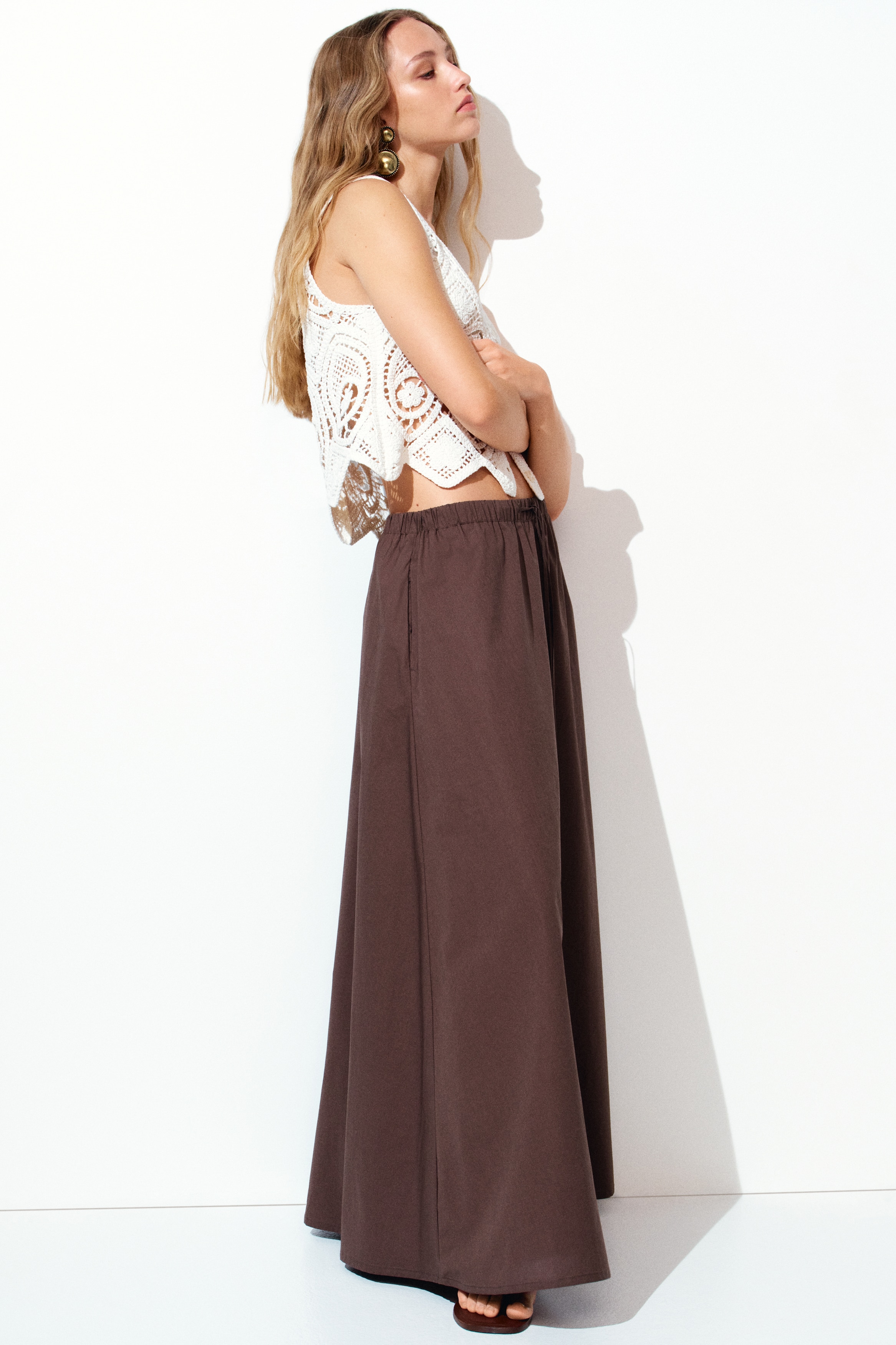 Circular maxi skirt