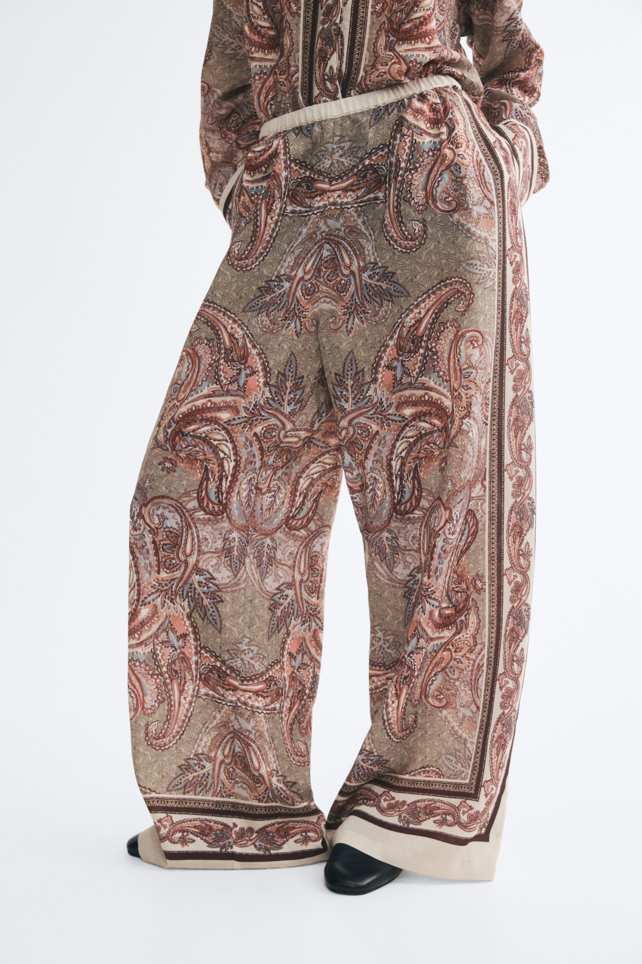 Viscose-Blend Pull-On Pants