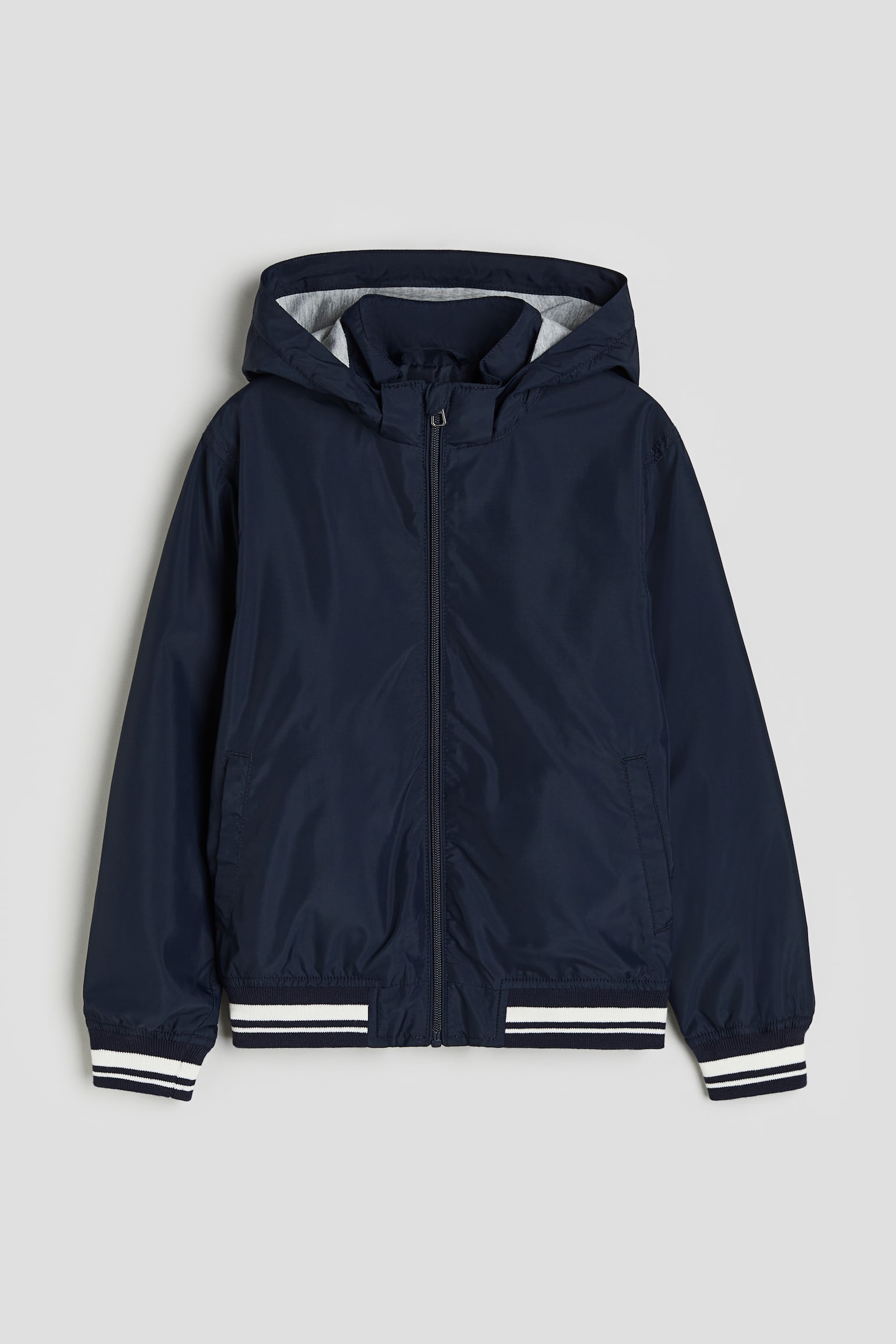 Hooded Windbreaker - Dark blue - 1