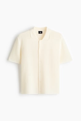 Hålstickad skjorta Regular Fit