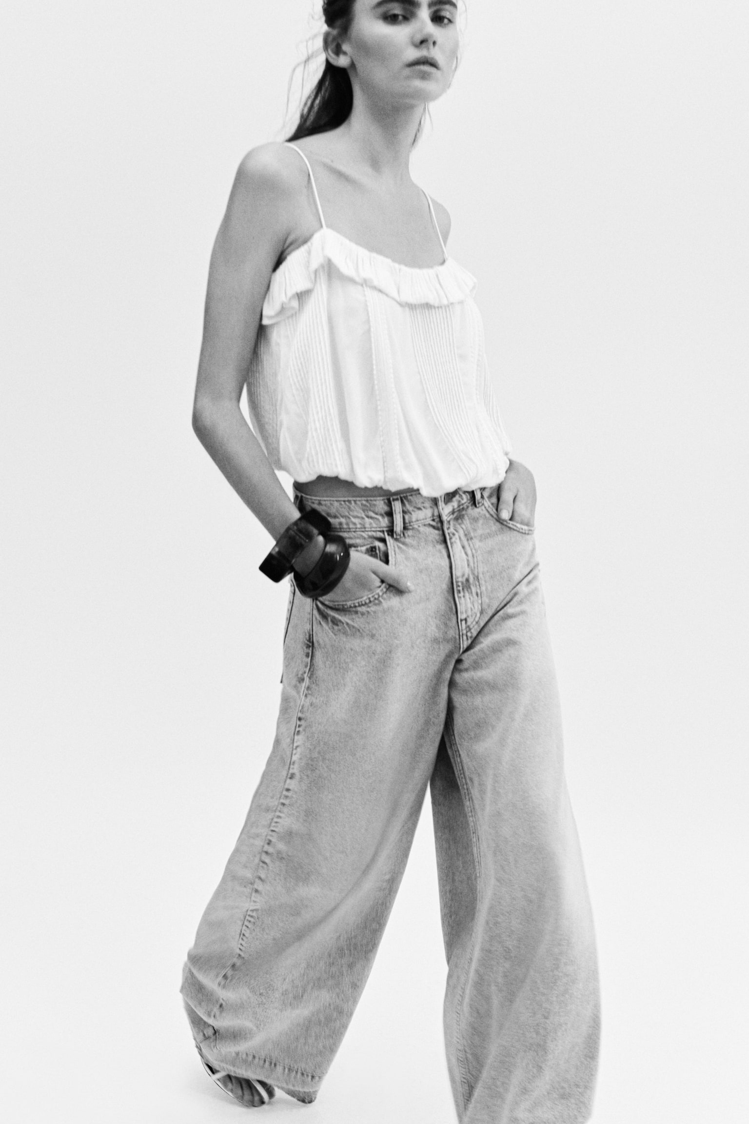 Wide-leg jeans - Light denim blue - 8