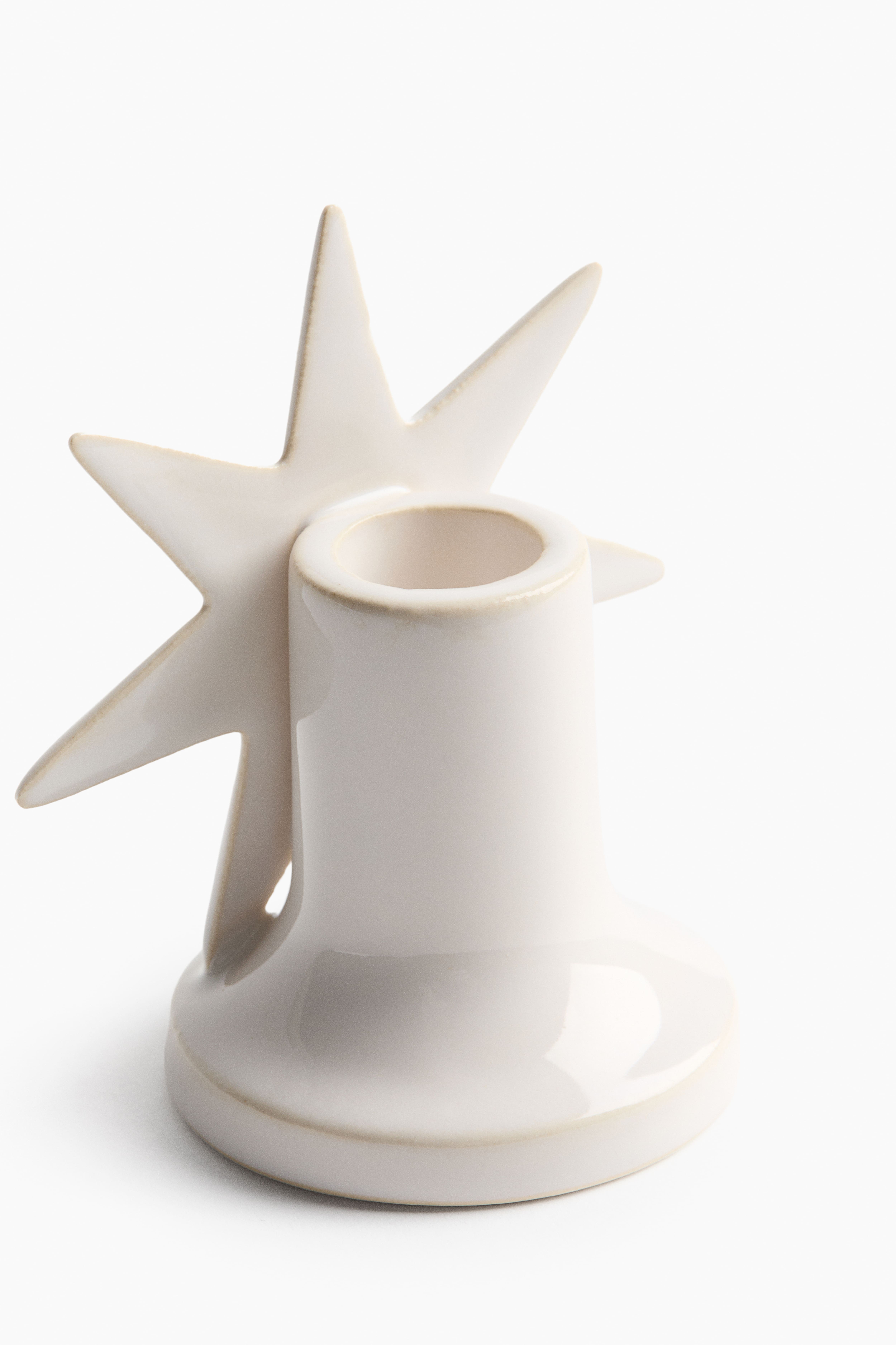 Stoneware Candlestick