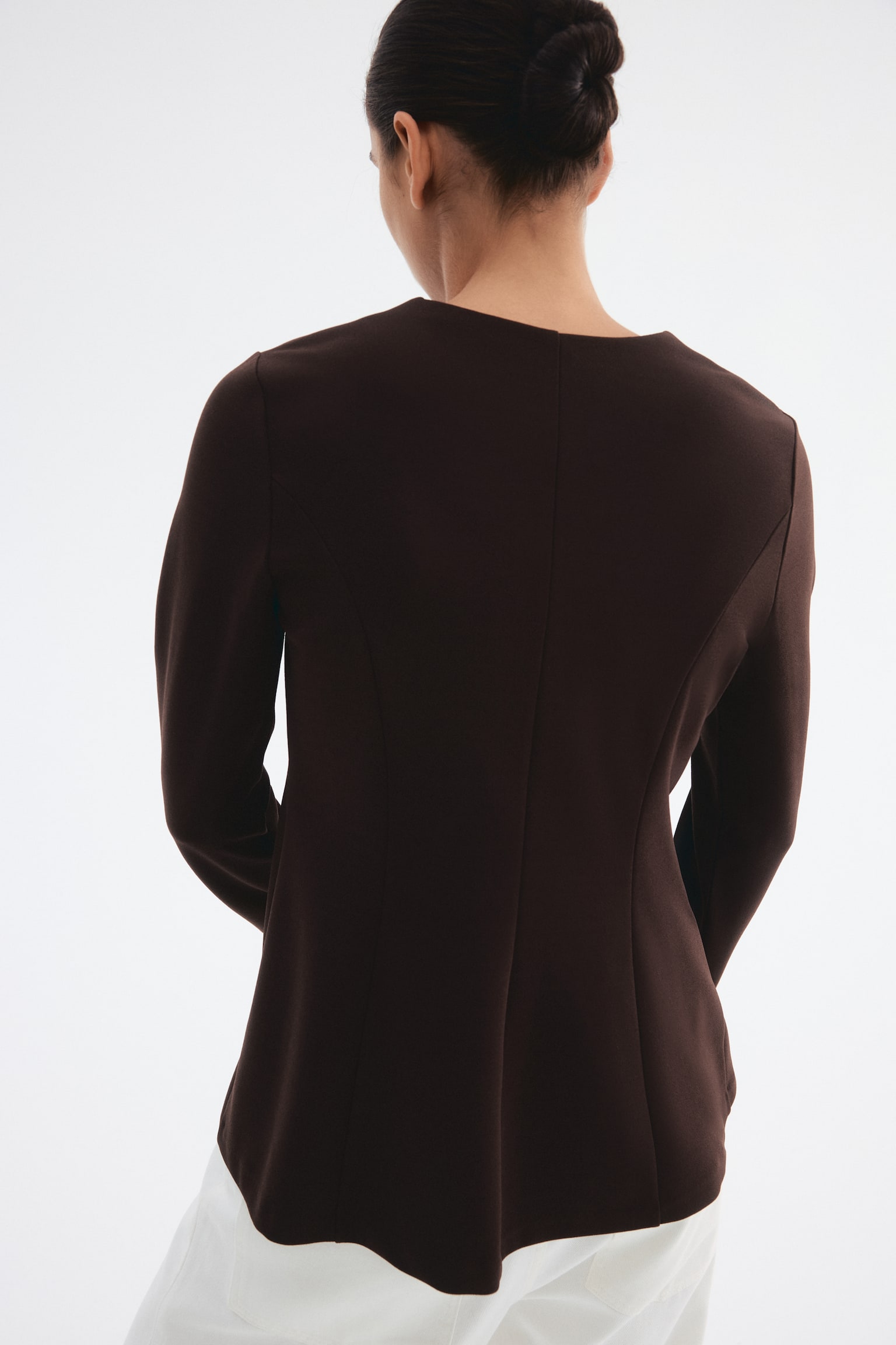 Áo blazer interlock - Màu nâu đậm - 4